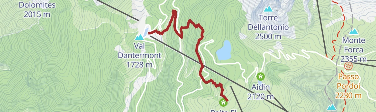 Route map: Animal House - Fassa Bike Park